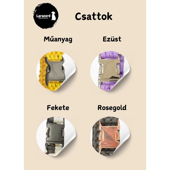 Cobra állítható csatos nyakörv - több színben